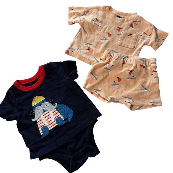 5 for $25!! Baby Boy Gap Old Navy 3-6 Mo Bundle of 2 - Picture 1 of 9